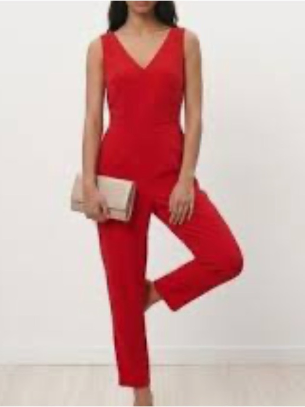 Madison Cinqcent red sleeveless jumpsuit S